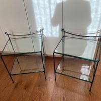 Coppia di comodini ferro battuto