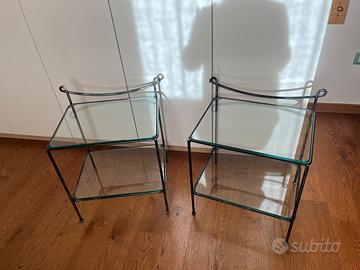 Coppia di comodini ferro battuto