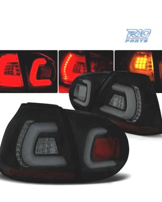 FANALI VOLKSWAGEN VW GOLF 5 03-09 BAR LED NERO FUM