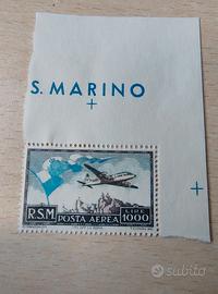 SAN MARINO 1951 Aerea 1000 Lire "Bandiera" - MNH B