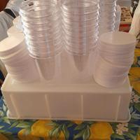 Vasi plastica per alimenti da 1kg con coperchio