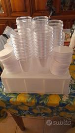 Vasi plastica per alimenti da 1kg con coperchio