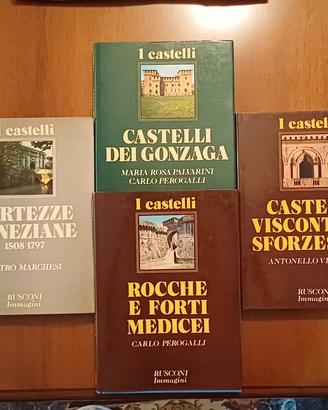 Lotto 6 volumi collana  "I castelli" Rusconi 