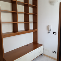 Mobile porta TV con libreria in ciliegio