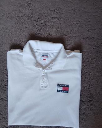 Polo Tommy Hilfiger Bianca Logo Ricamato - S