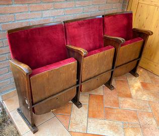 Sedie poltroncine cinema vintage anni '50