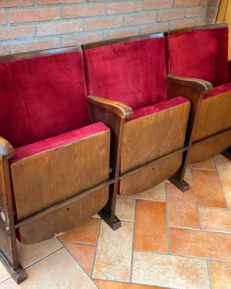 Sedie poltroncine cinema vintage anni '50