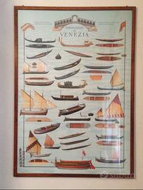 Barche Veneziane Poster incorniciato