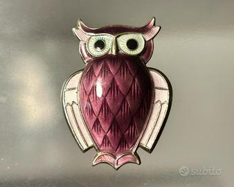 Spilla smaltata David Andersen argento 925 vintage