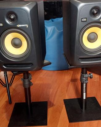 Monitor studio KRK Rokit 6 +stativi/piedi/supporto