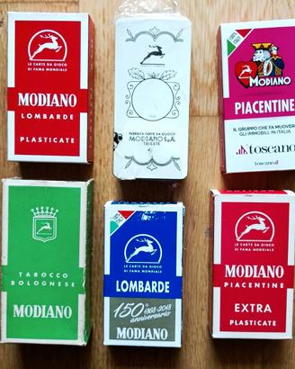 Mazzi di carte da gioco regionali Modiano.