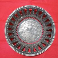 piatto portafrutta in metallo 