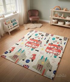 Tappeto gioco per bambini tema Londra 180x200