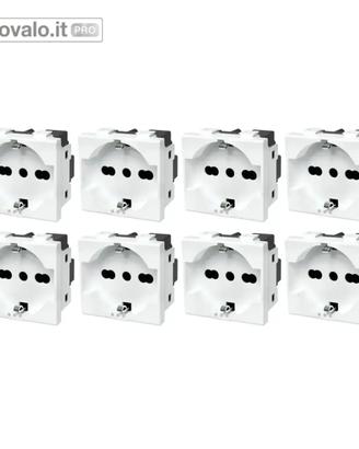 8 x Presa Schuko 16A Compatibile Bticino Matix