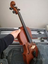 Violino quattro quarti con arco e custodia