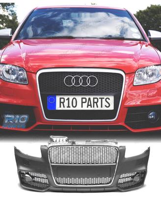 PARAURTI ANTERIORE AUDI A4 04-07 LOOK RS4 GRIGLIA 