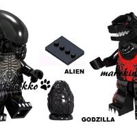 ALIEN mostro Godzilla film minifigure tipo Lego