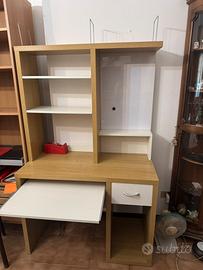 Scrivania libreria porta pc
