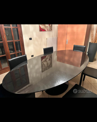 Tavolo modello saarinen alifax con top in marmo