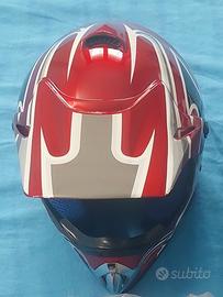 Casco da cross con mascherina e guanti