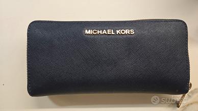 portafoglio blu Michael Kors 