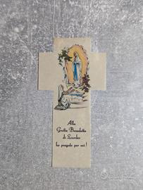 Segnalibro Vintage Madonna di Lourdes (anni '70)