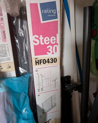 set ringhiera 200 cm per 100 set da 3, mai usato