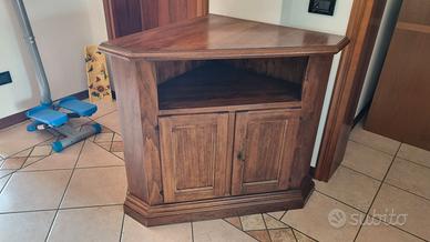 Mobile Angolere porta Tv legno massiccio