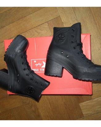 STIVALETTI TACCO ALTO DONNA 38 - CONVERSE - Nero