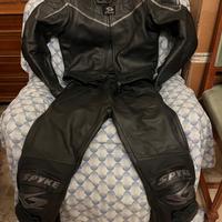 Tuta da moto Spike in pelle