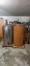 vasca fermentazione vino, botti in legno