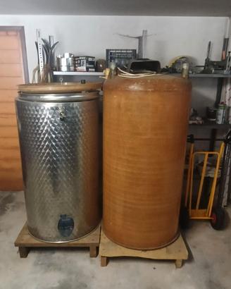 vasca fermentazione vino, botti in legno