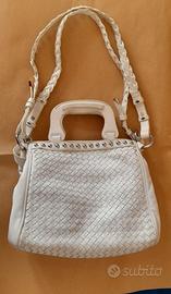 BORSA IN VERA PELLE BIANCA - FRANCESCO  BIASI