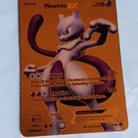 carta Pokemon Mewtwo EX oro 