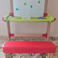 Banco Scuola-Lavagna in Legno richiudibile