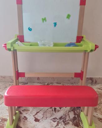 Banco Scuola-Lavagna in Legno richiudibile