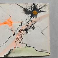 Agenore Fabbri quadro opera unica su carta tecnic