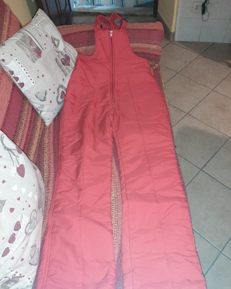 Pantaloni da sci con salopette