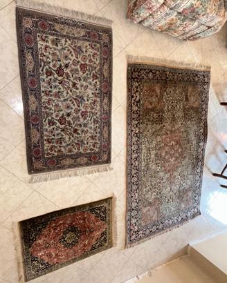 COMBO 3 Tappeti persiani Isfahan/Nain/Qum original