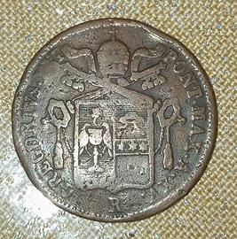 Stato vaticano, Gregorio VXI,baiocco 1845