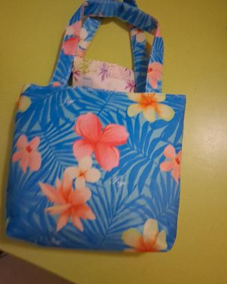 pochette mare con telo stampato in microfibra