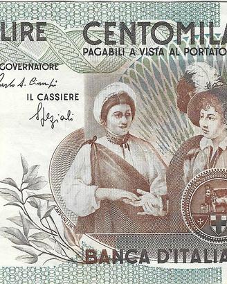 Repubblica Italiana - 100.000 L Caravaggio 1° tipo