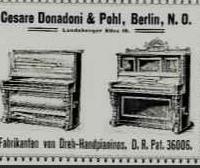 pianoforte antico metà ottocento Cesare Donadoni