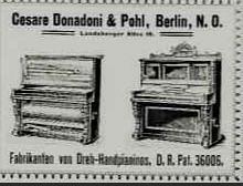 pianoforte antico metà ottocento Cesare Donadoni