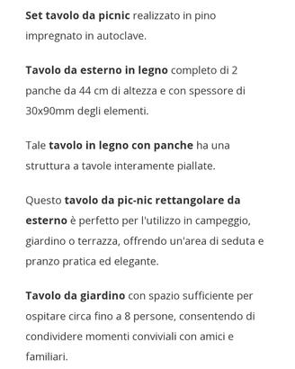 panche da giardino
