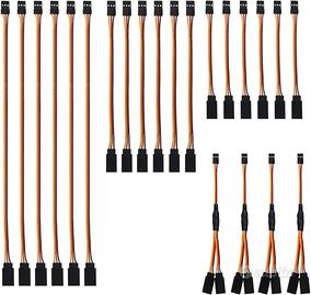 22 Cavi Prolunga Servo JR 3 Pin RC con Splitter