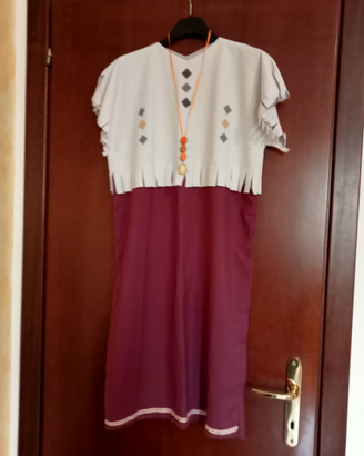Vestito costume carnevale indiana NUOVO
