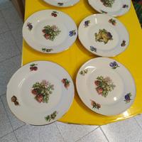 6 Piatti Frutta-Diam:17cm + 1Piatto Portata: 24cm