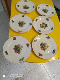 6 Piatti Frutta-Diam:17cm + 1Piatto Portata: 24cm