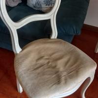 6 Sedie in Legno Color Avorio